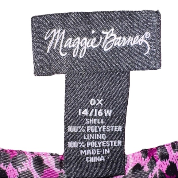 Maggie Barnes Faux Suede Jacket 0X 14/16W Purple Animal Print Lining NWOT - Picture 7 of 7